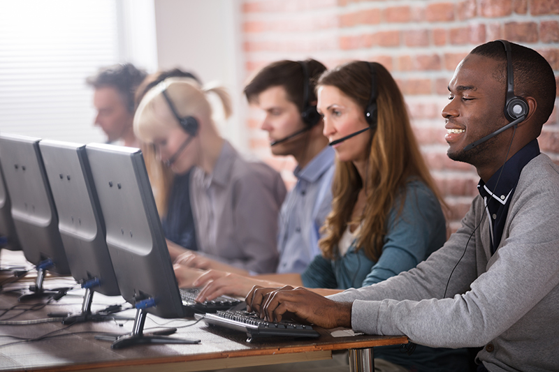 Young,Call,Center,Team,Talking,With,Customers Young,Call,Center,Team,Talking,With,Customers